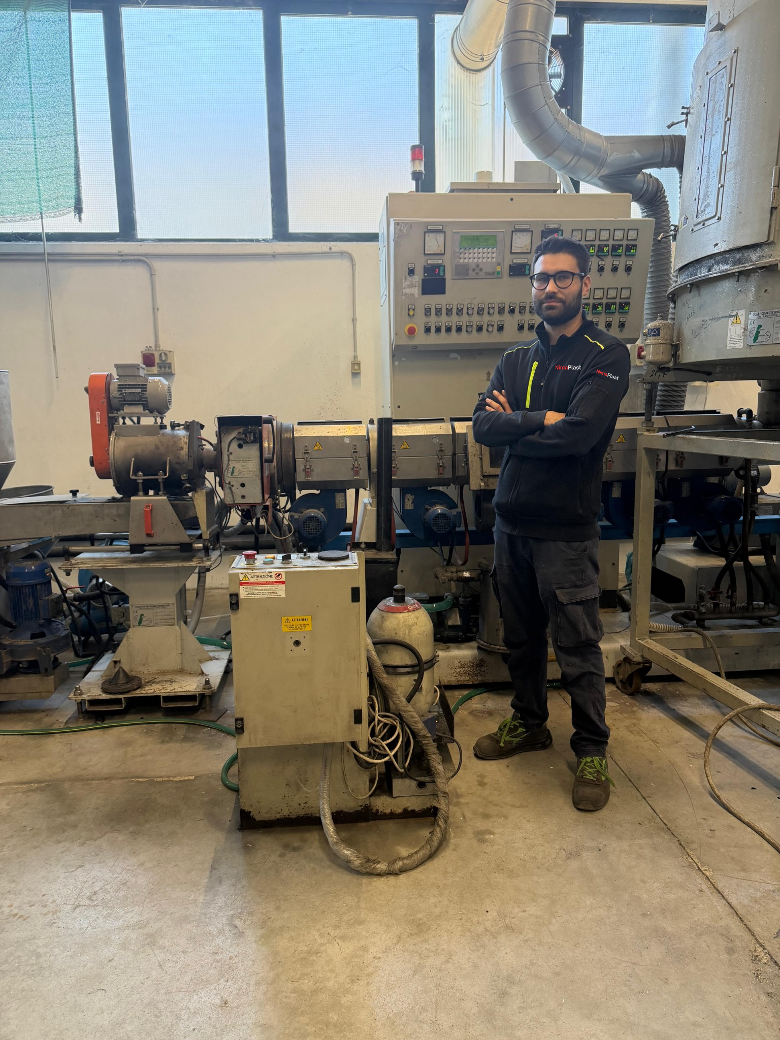 Impianto di estrusione e rigranulazione della plastica Nimaplast